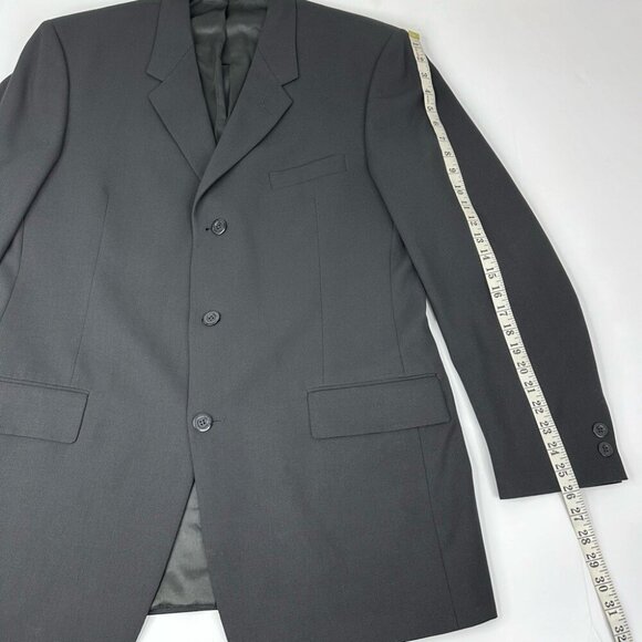Kenneth Cole Men’s Black Minimalist Three Button Business Career Blazer C44 - Picture 10 of 12